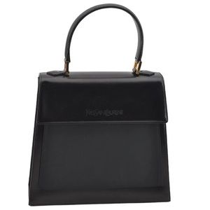 YSL vintage black leather bag. In good condition over all.